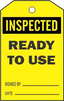 INSPECTED READY TO USE TAGS
