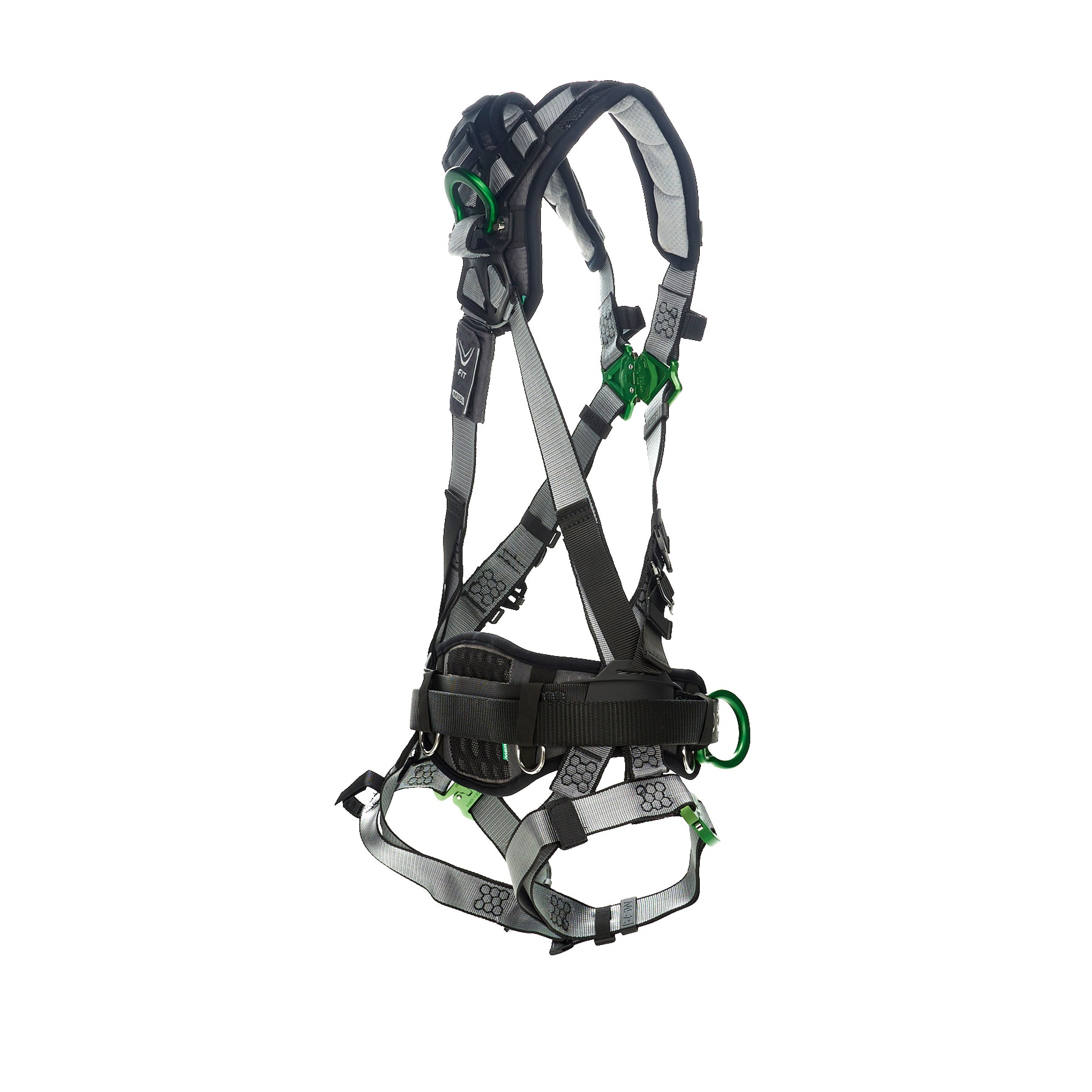 MSA V-FIT Construction Harness w/Back & Side D-Rings - Quick-Connect Leg Straps - Shoulder Padding - Extra Small - 10195133