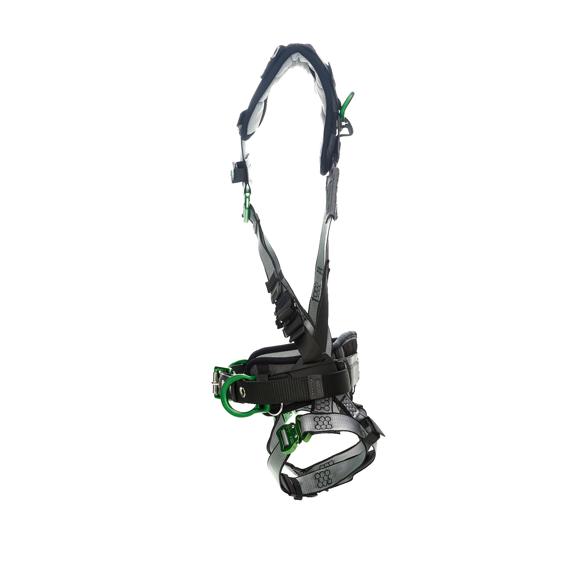 MSA V-FIT Construction Harness w/Back & Side D-Rings - Quick-Connect Leg Straps - Shoulder Padding - Super Extra Large - 10195136