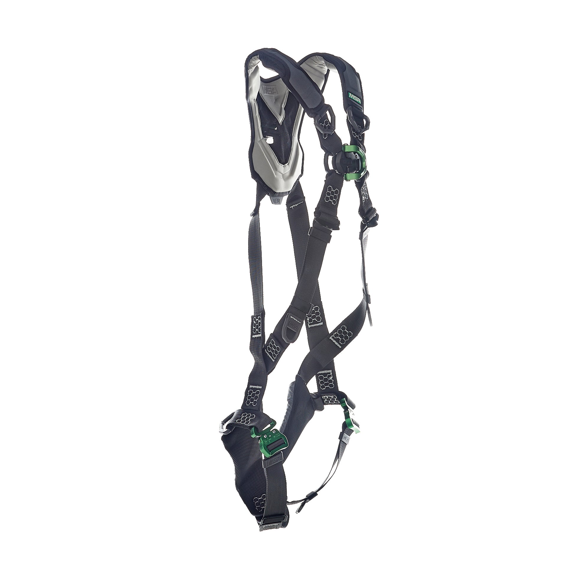 MSA V-FLEX Harness w/Back & Front D-Rings - Quick Connect Leg Straps - Extra Small - 10211316