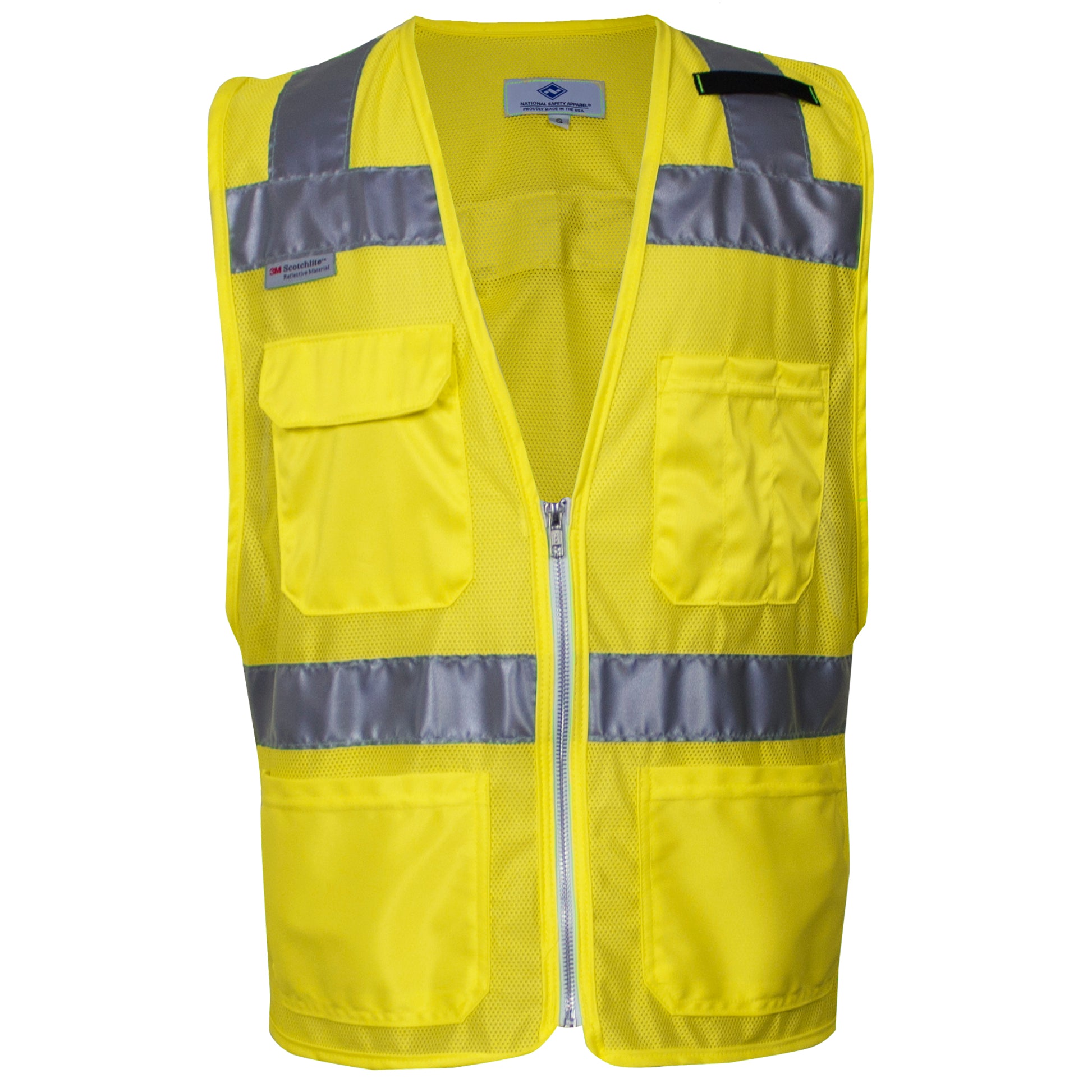 NSA Hi-Vis Deluxe Mesh Safety Vest Class 2 - VNT8150_ _
