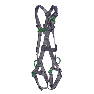 MSA V-FIT Harness w/Back & Side D-Rings - Quick-Connect Leg Straps - Extra Small - 10195063
