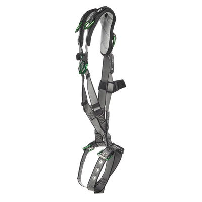 MSA V-FIT Harness w/Back & Shoulder D-Rings - Tongue Buckle Leg Straps - Shoulder Padding - Extra Small - 10194936