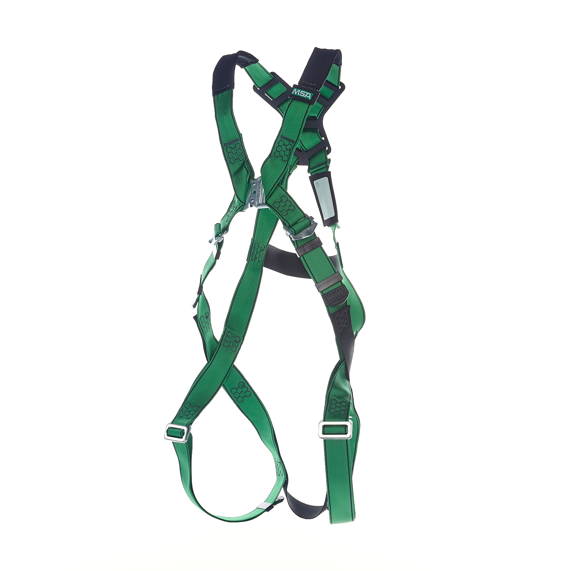 MSA V-FORM Harness w/Back D-Ring - Qwik-Fit Leg Straps Quick Connect Chest Buckle - Super Extra Large - 10207732