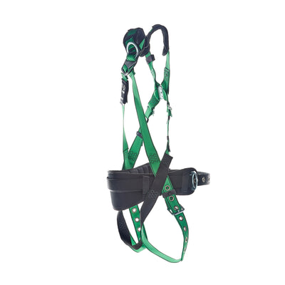 MSA V-FORM Construction Harness w/Back & Side D-Rings - Tongue Buckle Leg Straps Quick Connect Chest Buckle - Shoulder Padding - Standard - 10207734