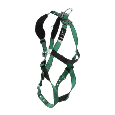 MSA V-FORM Harness w/Back & Shoulder D-Rings - Tongue Buckle Leg Straps - Extra Small - 10197218