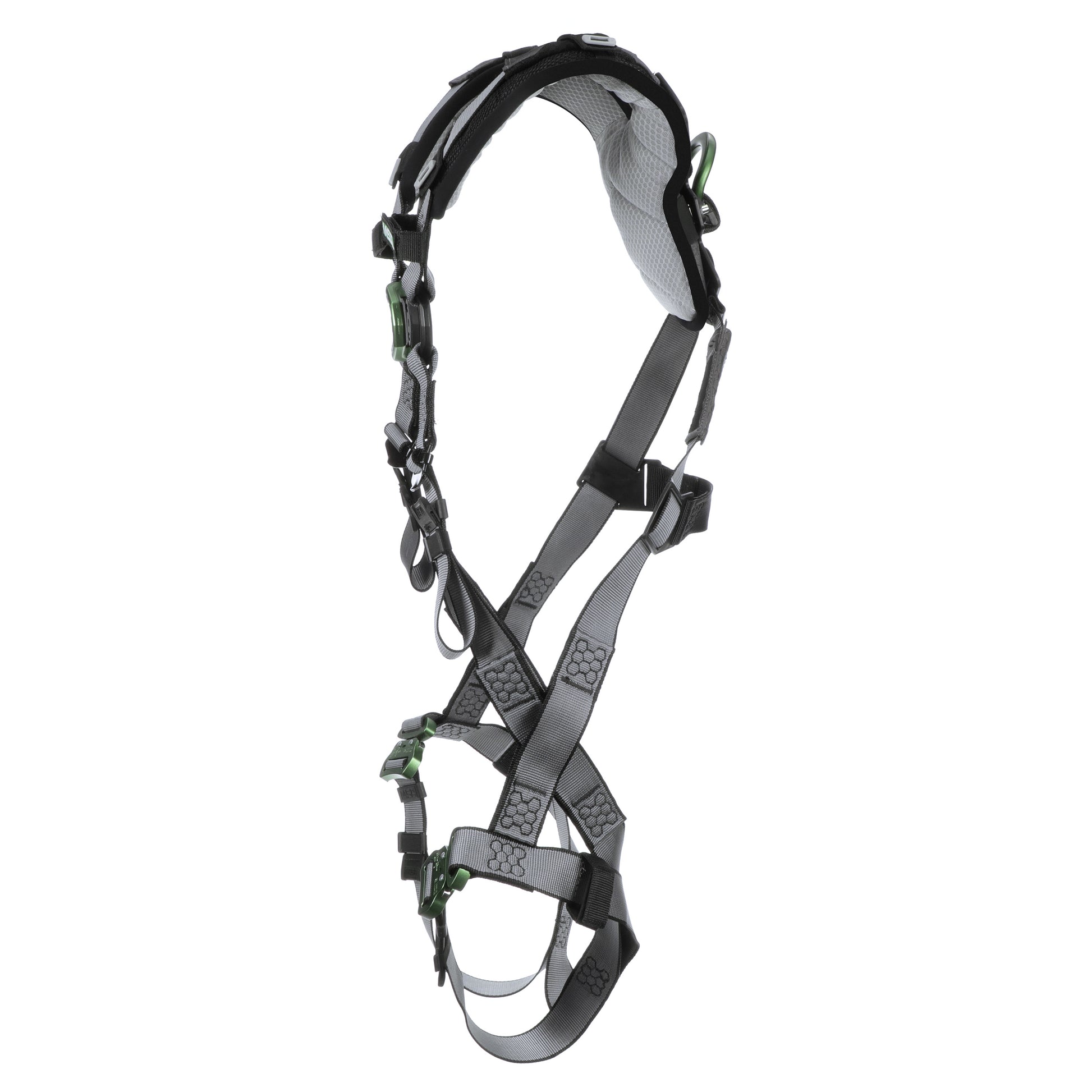 MSA V-FIT Harness w/Back & Front D-Rings - Quick-Connect Leg Straps - Shoulder Padding - Super Extra Large - 10194862