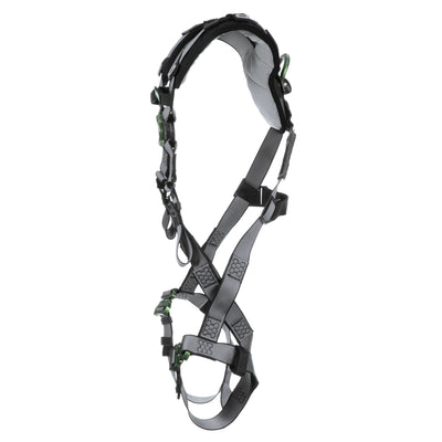 MSA V-FIT Harness w/Back & Front D-Rings - Quick-Connect Leg Straps - Shoulder Padding - Super Extra Large - 10194862