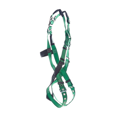 MSA V-FORM Harness w/Back & Front D-Rings - Tongue Buckle Leg Straps Quick Connect Chest Buckle - Extra Small - 10206065