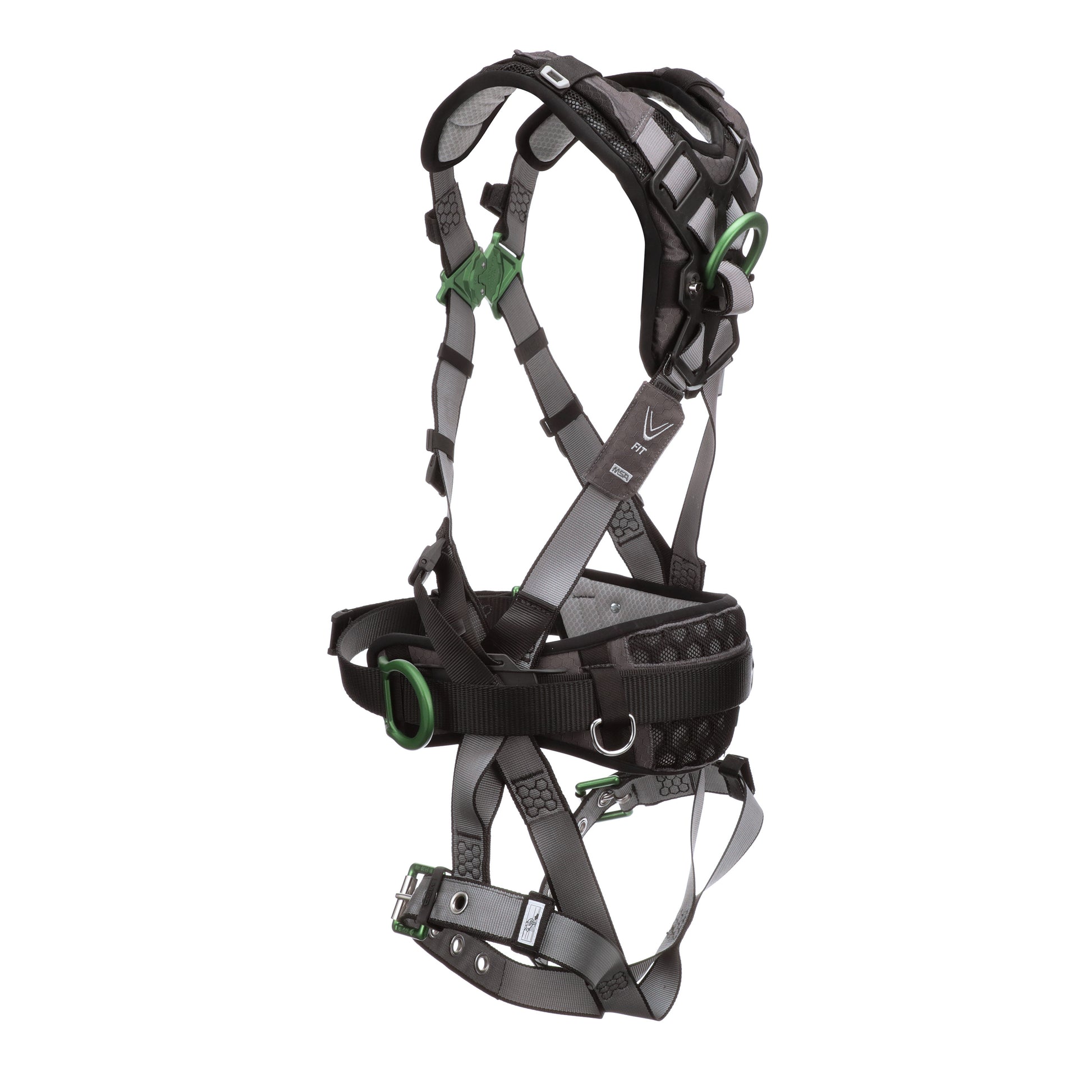 MSA V-FIT Construction Harness w/Back & Side D-Rings - Tongue Buckle Leg Straps - Shoulder Padding - Extra Small - 10195148