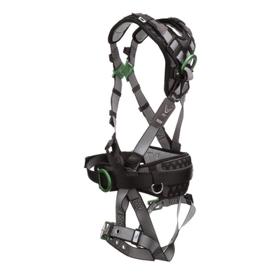 MSA V-FIT Construction Harness w/Back & Side D-Rings - Tongue Buckle Leg Straps - Shoulder Padding - Extra Small - 10195148