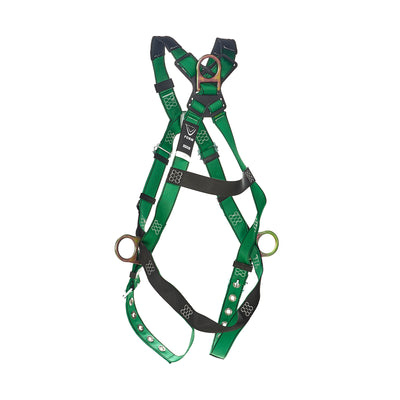 MSA V-FORM Harness w/Back & Side D-Rings - Tongue Buckle Leg Straps Quick Connect Chest Buckle - Extra Large - 10206063