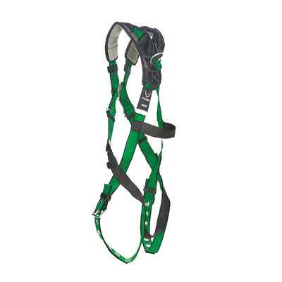 MSA V-FORM+ Harness w/Back D-Ring - Tongue Buckle Leg Straps - Super Extra Large - 10206087