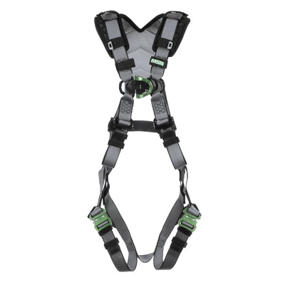 MSA V-FIT Harness w/Back & Front D-Rings - Quick-Connect Leg Straps - Shoulder Padding - Standard - 10194656