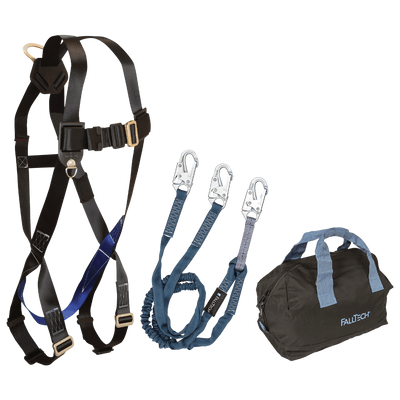 FallTech Harness and Lanyard 3-pc Kit Including Medium storage bag (7007 8259Y 5006MP) - KIT0759Y6P