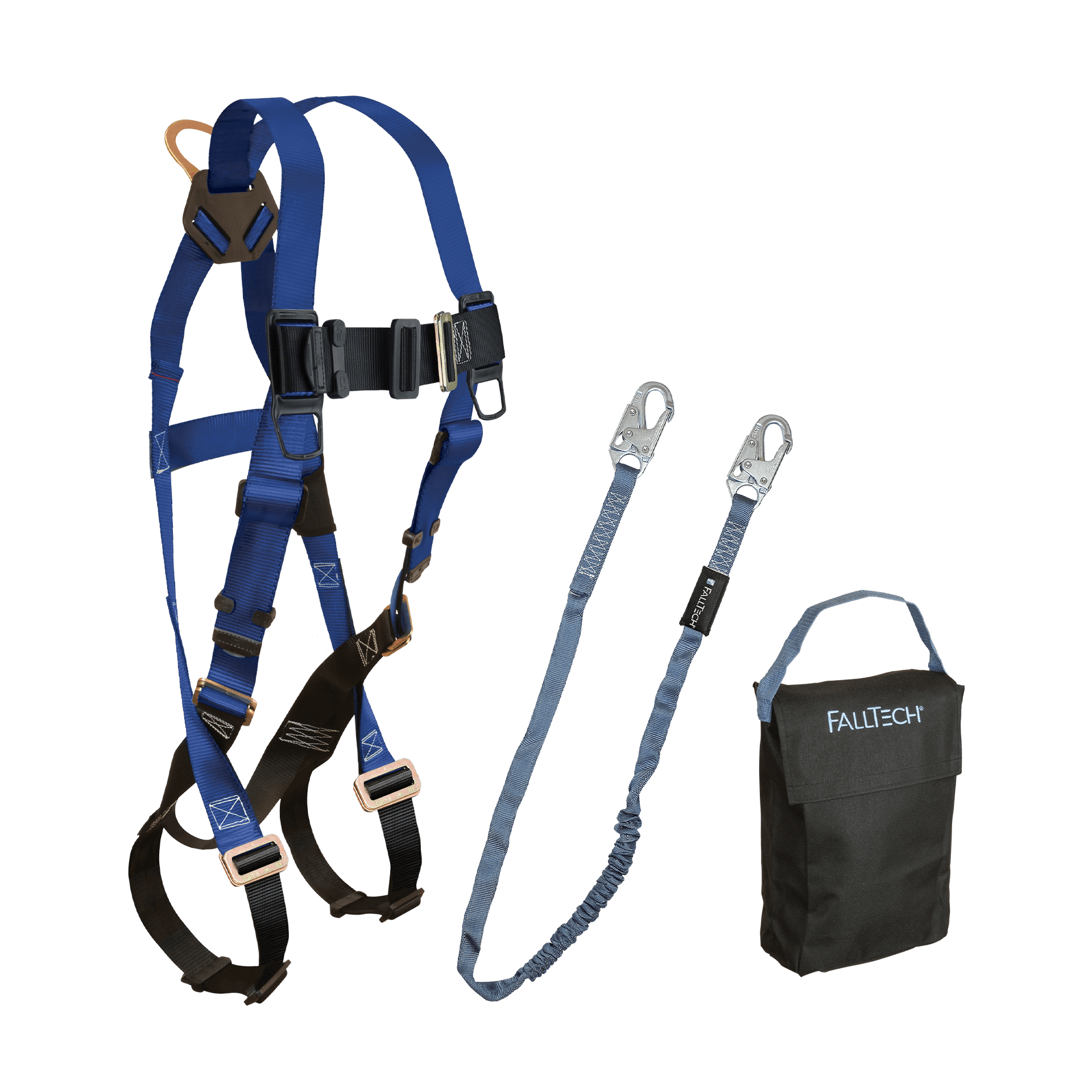 FallTech Harness and Lanyard 3-pc Kit Including Small Storage Bag (7015 8259 5005P) - KIT152595P