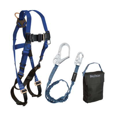 FallTech Harness and Lanyard 3-pc Kit Including Small Storage Bag (7015 82593 5005P) - KIT155935P
