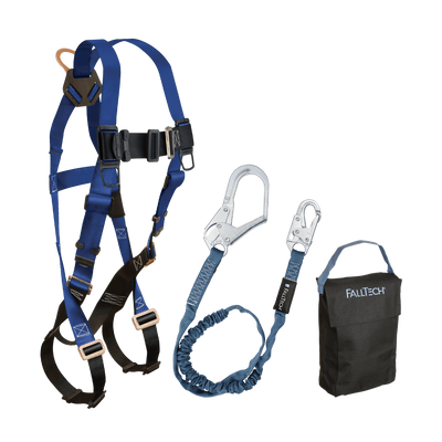 FallTech Harness and Lanyard 3-pc Kit Including Small Storage Bag (7015 82593 5005P) - KIT155935P