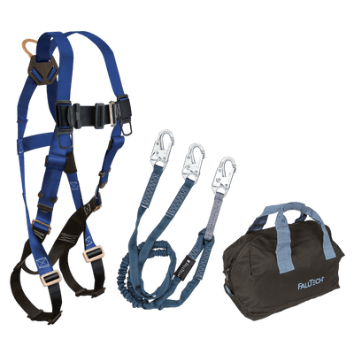 FallTech Harness and Lanyard 3-pc Kit Including Medium Storage Bag (7015 8259Y 5006MP) - KIT1559Y6P