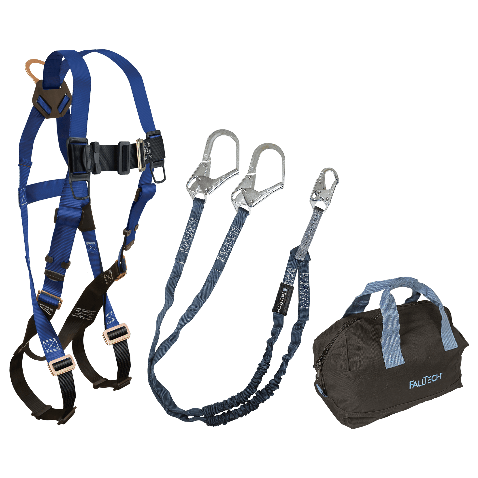 FallTech Harness and Lanyard 3-pc Kit Including Medium Storage Bag (7015 8259Y3 5006MP) - KIT159Y36P