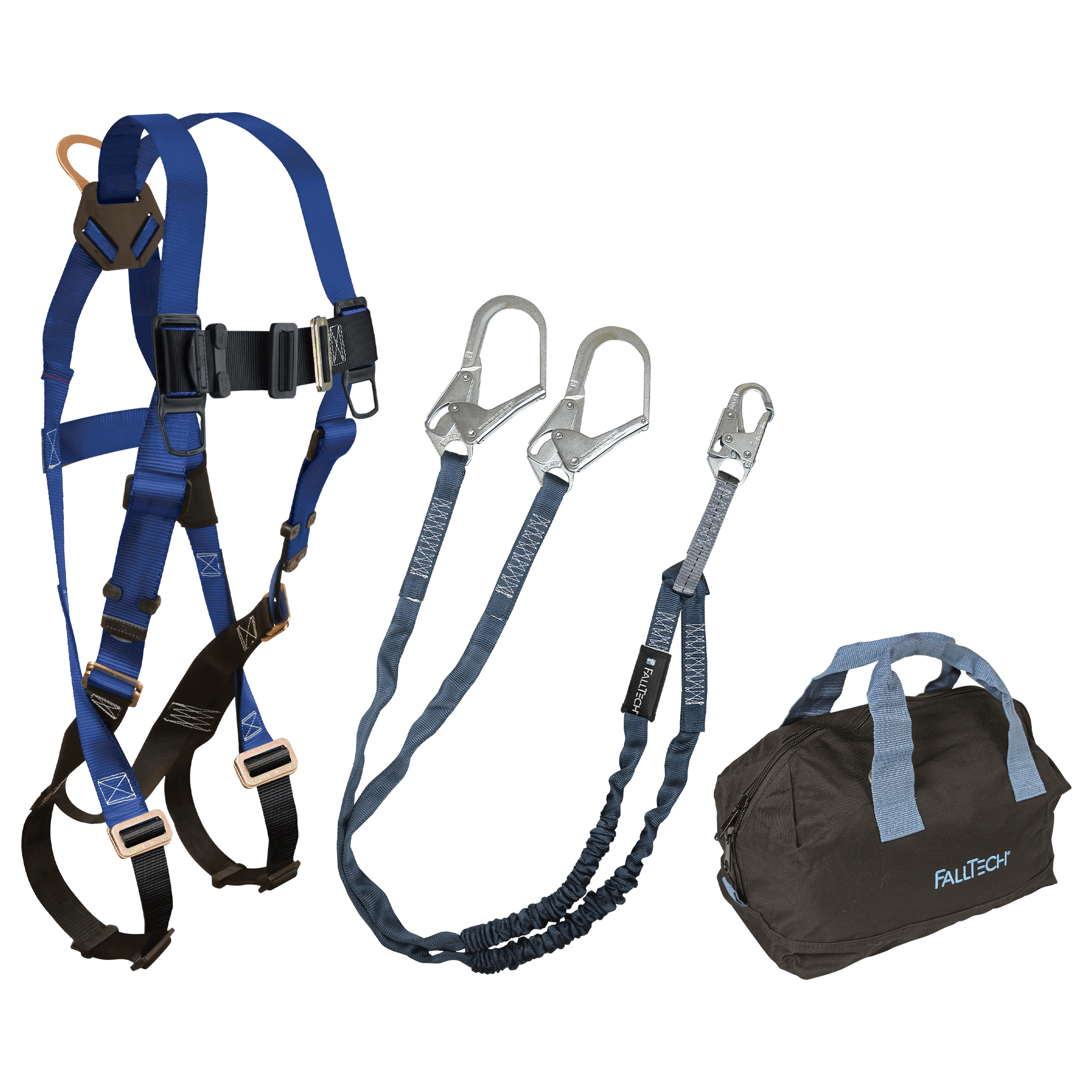 FallTech Harness and Lanyard 3-pc Kit Including Medium Storage Bag (7015 8259Y3 5006MP) - KIT159Y36P