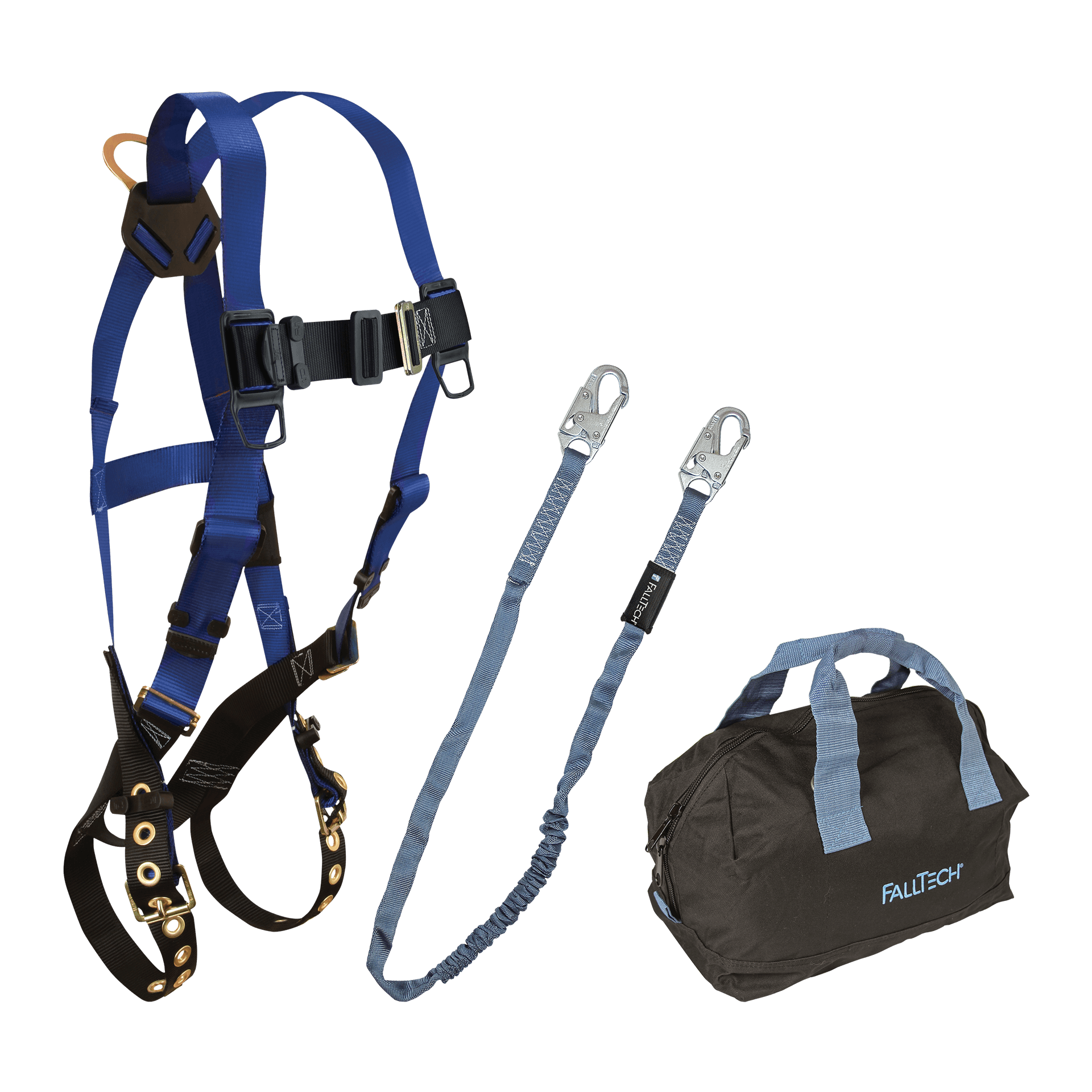 FallTech Harness and Lanyard 3-pc Kit Including Medium Storage Bag (7016 8259 5006MP) - KIT162596P