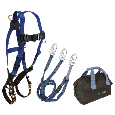 FallTech Harness and Lanyard 3-pc Kit Including Medium Storage Bag (7016 8259Y 5006MP) - KIT1659Y6P