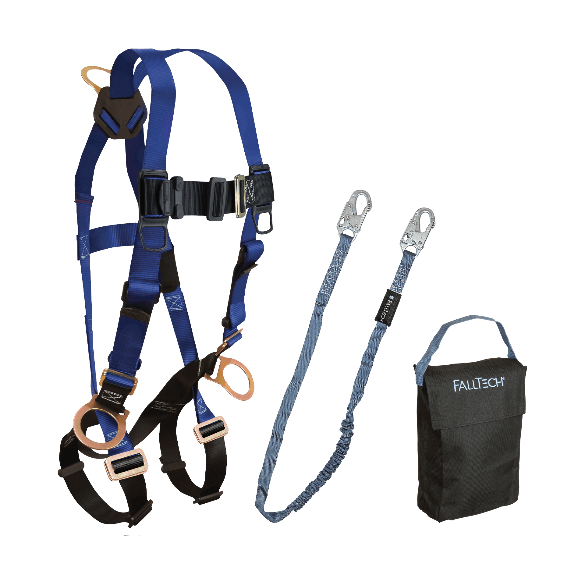 FallTech Harness and Lanyard 3-pc Kit Including Small Storage Bag (7017 8259 5005P) - KIT172595P