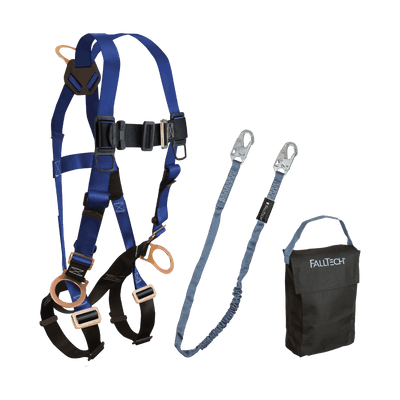 FallTech Harness and Lanyard 3-pc Kit Including Small Storage Bag (7017 8259 5005P) - KIT172595P