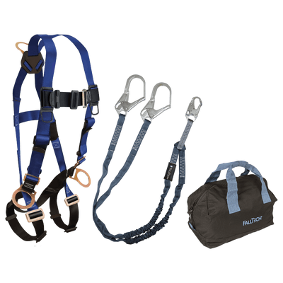 FallTech Harness and Lanyard 3-pc Kit Including Medium Storage Bag (7017 8259Y3 5006MP) - KIT179Y36P