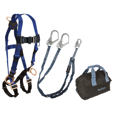 FallTech Harness and Lanyard 3-pc Kit Including Medium Storage Bag (7017 8259Y3 5006MP) - KIT179Y36P