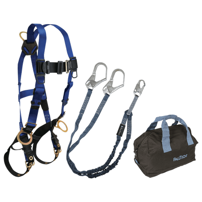 FallTech Harness and Lanyard 3-pc Kit Including Medium Storage Bag (7018 8259Y3 5006MP) - KIT189Y36P