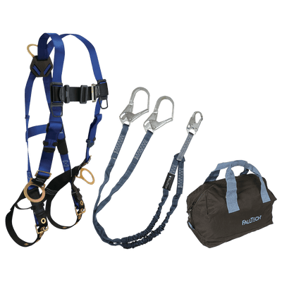 FallTech Harness and Lanyard 3-pc Kit Including Medium Storage Bag (7018 8259Y3 5006MP) - KIT189Y36P