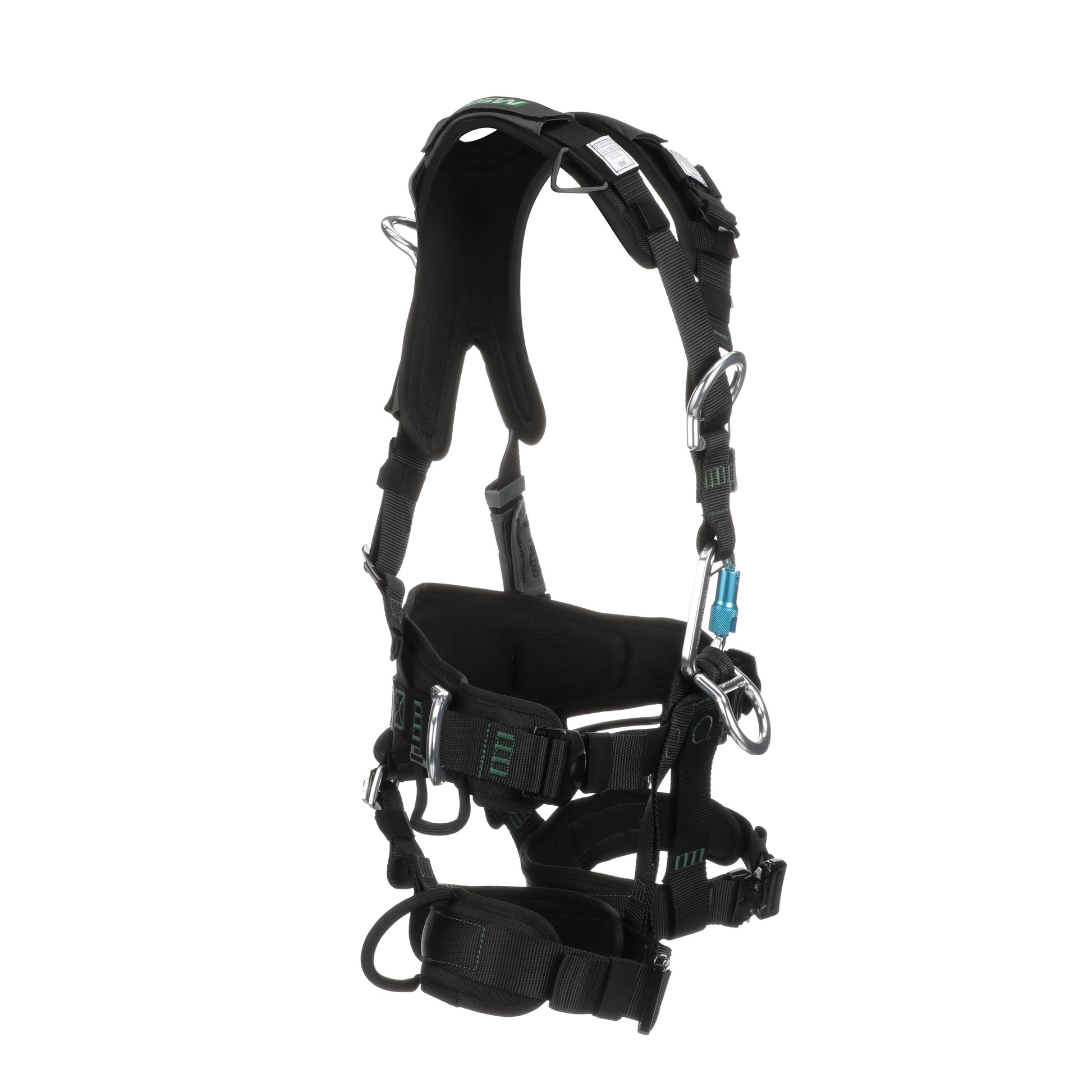 MSA Gravity Suspension Harness w/Back, Front, Belly, & Side D-Rings - Lumbar, Shoulder & Leg Padding - Large - 10150458