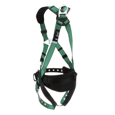 MSA V-FORM Construction Harness w/Back & Side D-Rings - Tongue Buckle Leg Straps - Shoulder Padding - Standard - 10197364