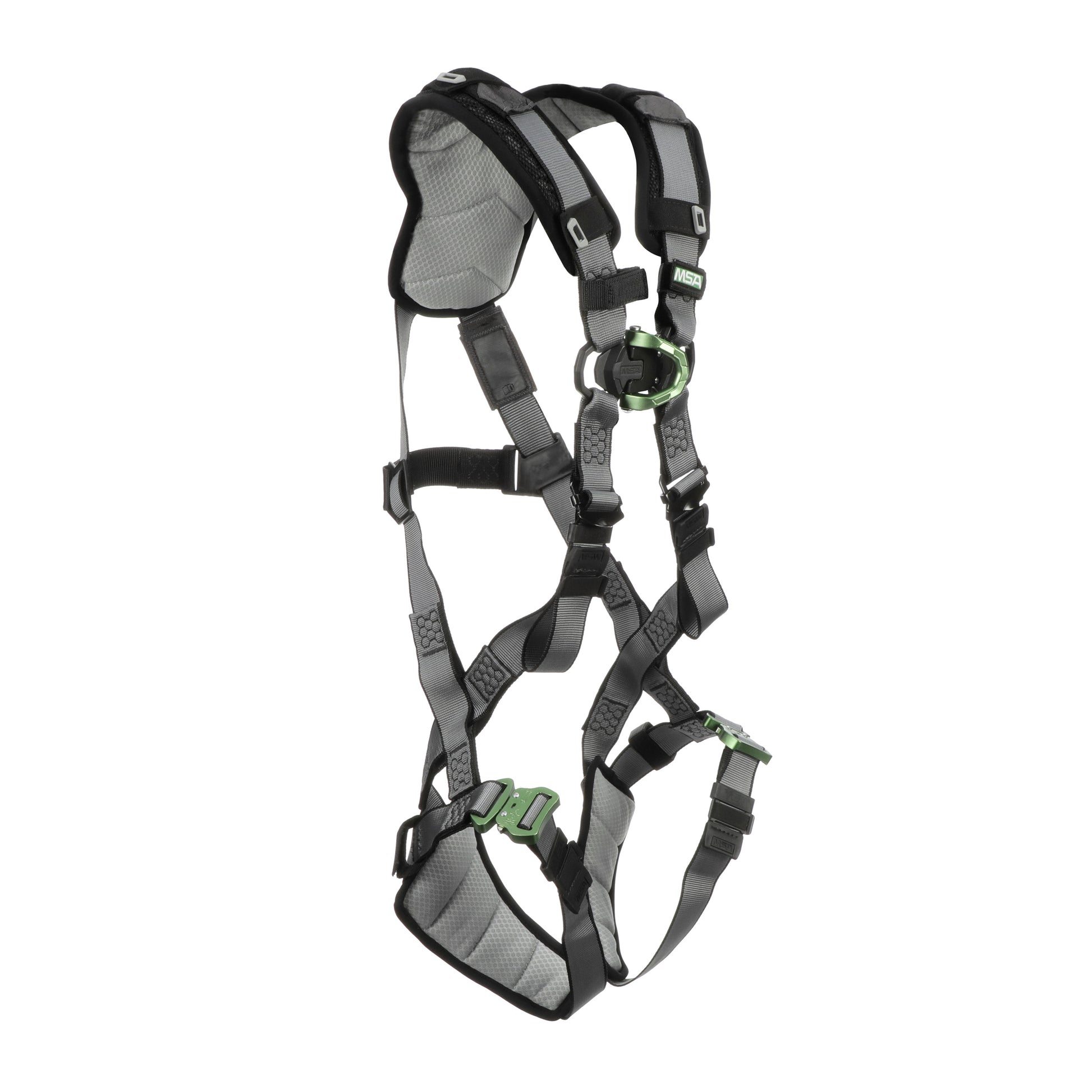MSA V-FIT Harness w/Back D-Ring - Quick-Connect Leg Straps - Shoulder & Leg Padding - Extra Small - 10194944