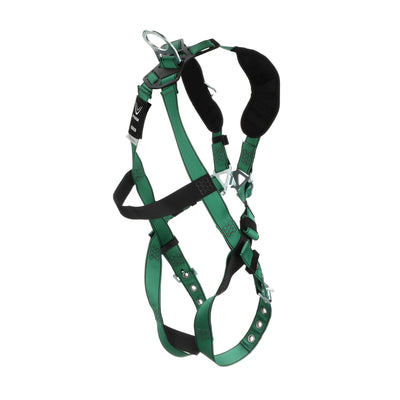 MSA V-FORM Harness w/Back & Shoulder D-Rings - Tongue Buckle Leg Straps - Extra Small - 10197218