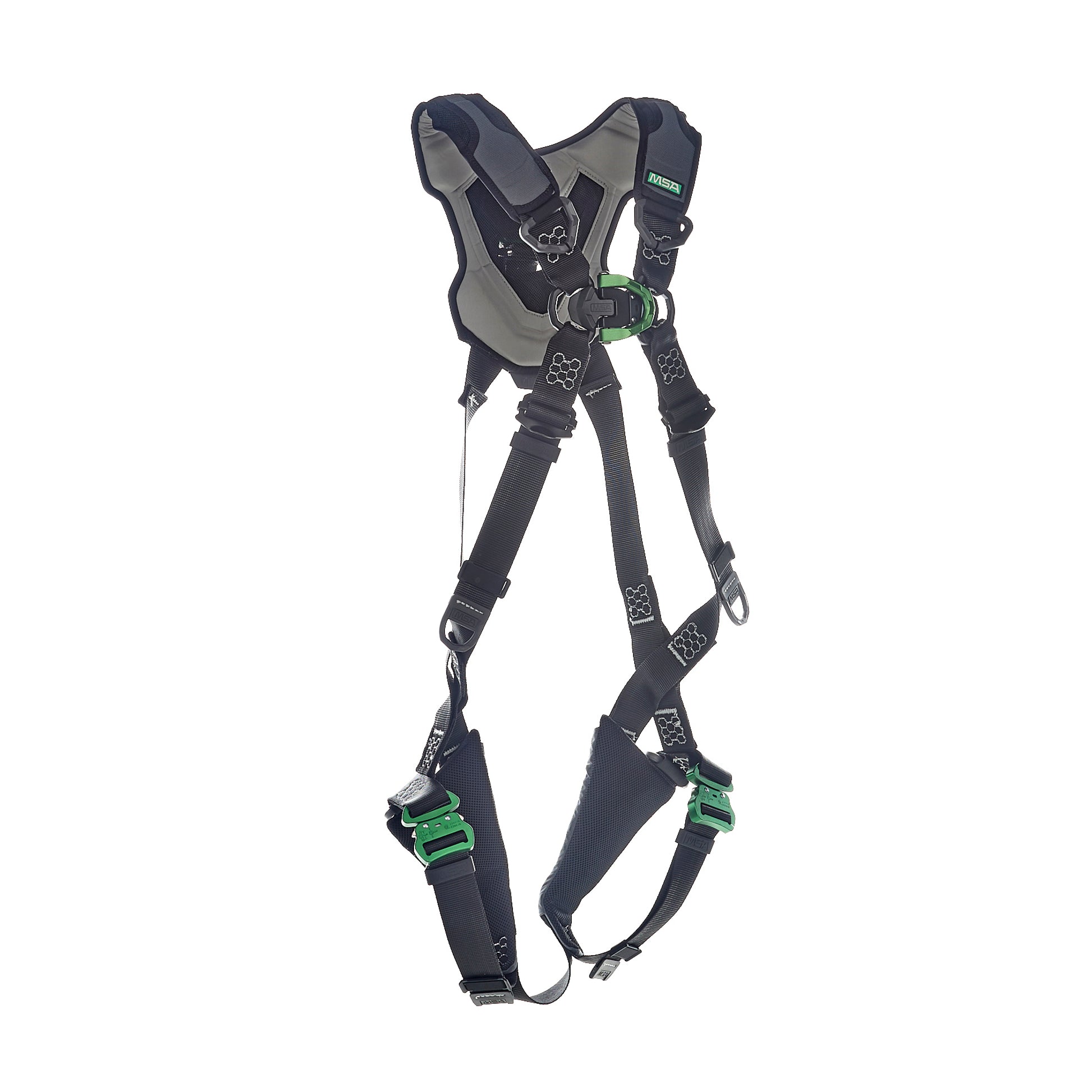 MSA V-FLEX Harness w/Back & Front D-Rings - Quick Connect Leg Straps - Extra Small - 10211316