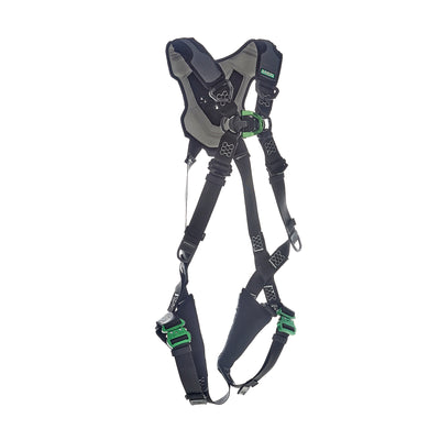 MSA V-FLEX Harness w/Back & Front D-Rings - Quick Connect Leg Straps - Extra Small - 10211316