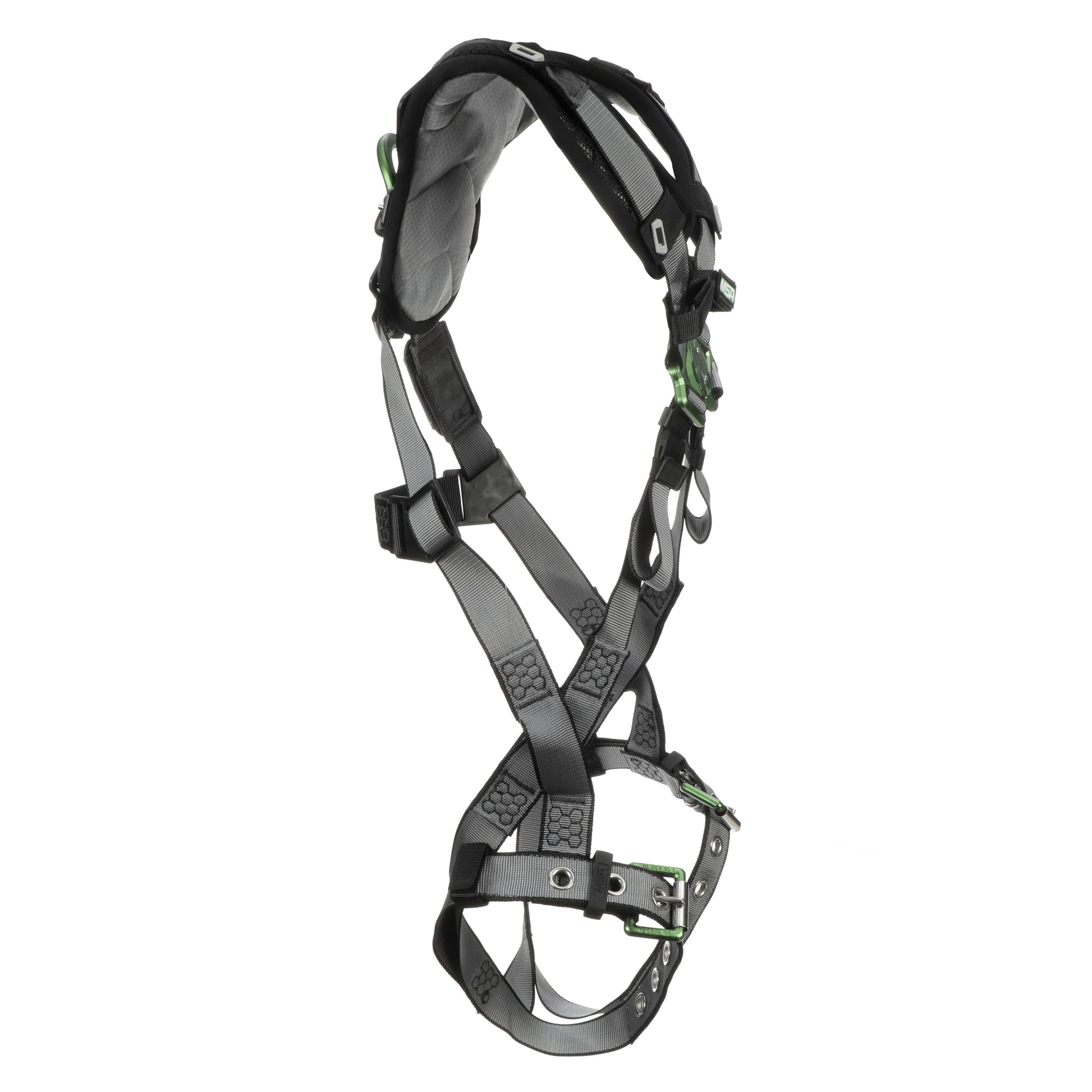 MSA V-FIT Harness w/Back D-Ring - Tongue Buckle Leg Straps - Shoulder Padding - Extra Small - 10194888