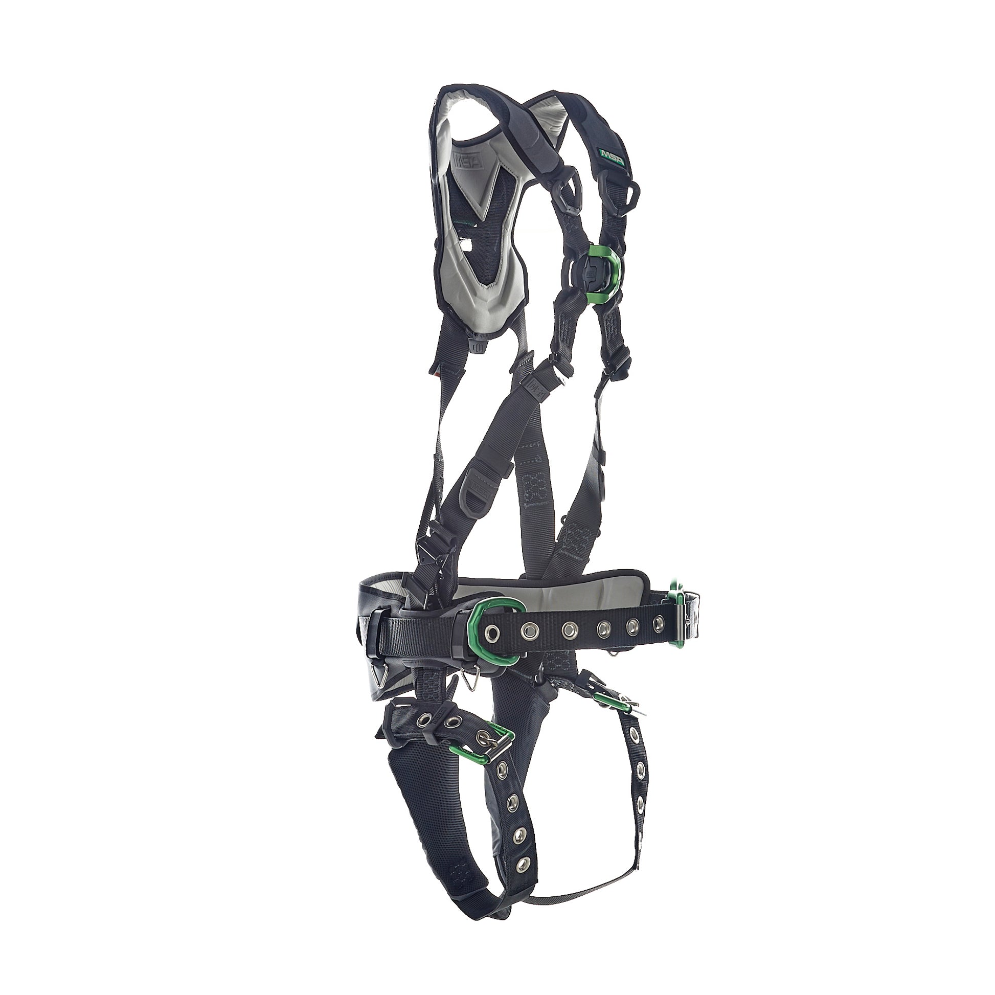 MSA V-FLEX Construction Harness w/Back, Front & Side D-Rings - Tongue Buckle Leg Straps - Extra Large - 10211348