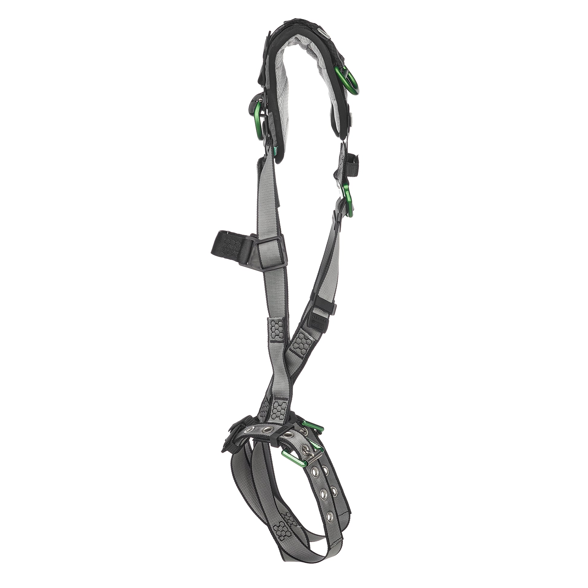 MSA V-FIT Harness w/Back & Shoulder D-Rings - Tongue Buckle Leg Straps - Shoulder Padding - Extra Small - 10194936