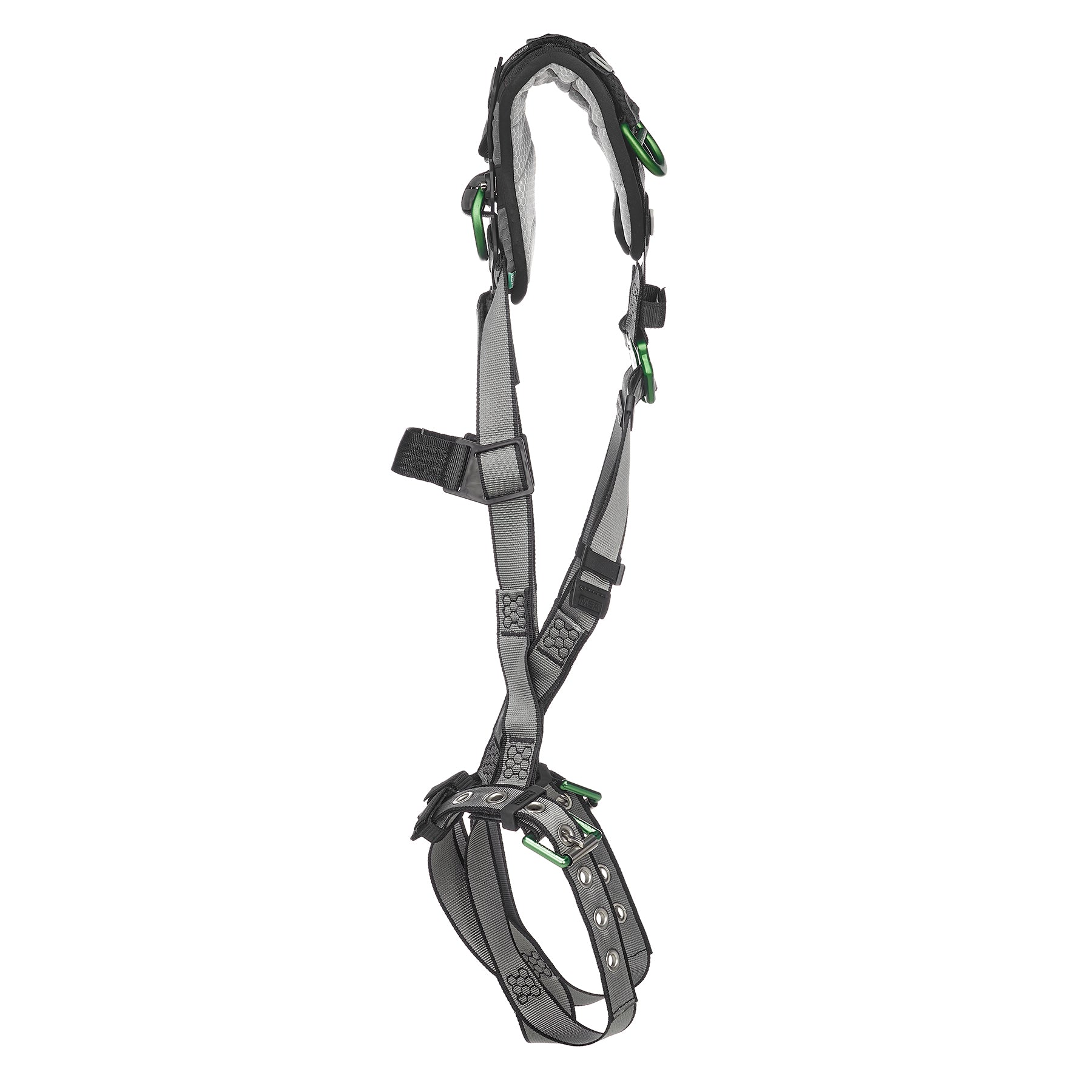 MSA V-FIT Harness w/Back & Shoulder D-Rings - Tongue Buckle Leg Straps - Shoulder Padding - Extra Small - 10194936