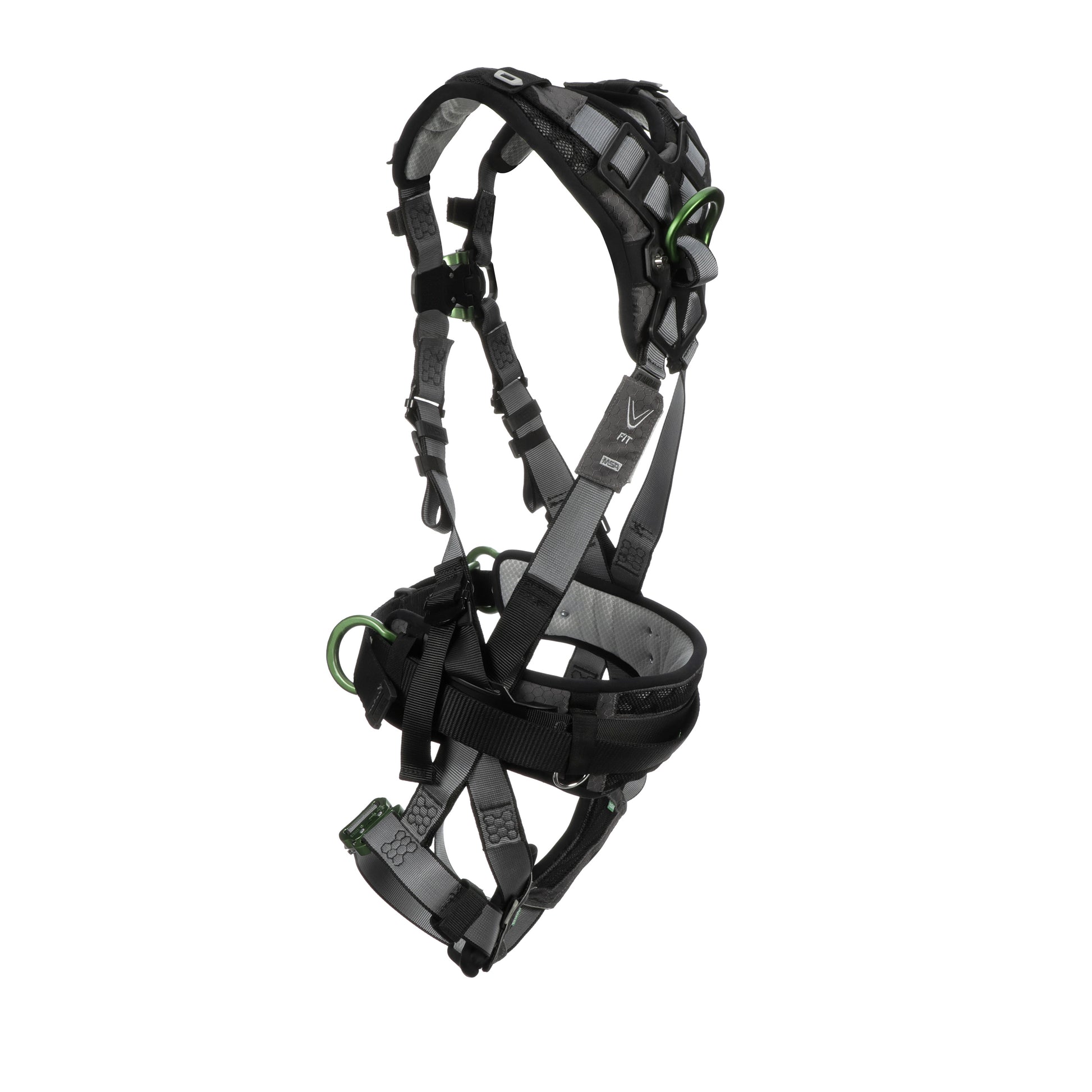 MSA V-FIT Construction Harness w/Back & Side D-Rings - Quick-Connect Leg Straps - Shoulder & Leg Padding - Extra Small - 10195164