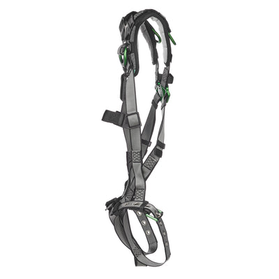 MSA V-FIT Harness w/Back & Shoulder D-Rings - Tongue Buckle Leg Straps - Shoulder Padding - Extra Small - 10194936