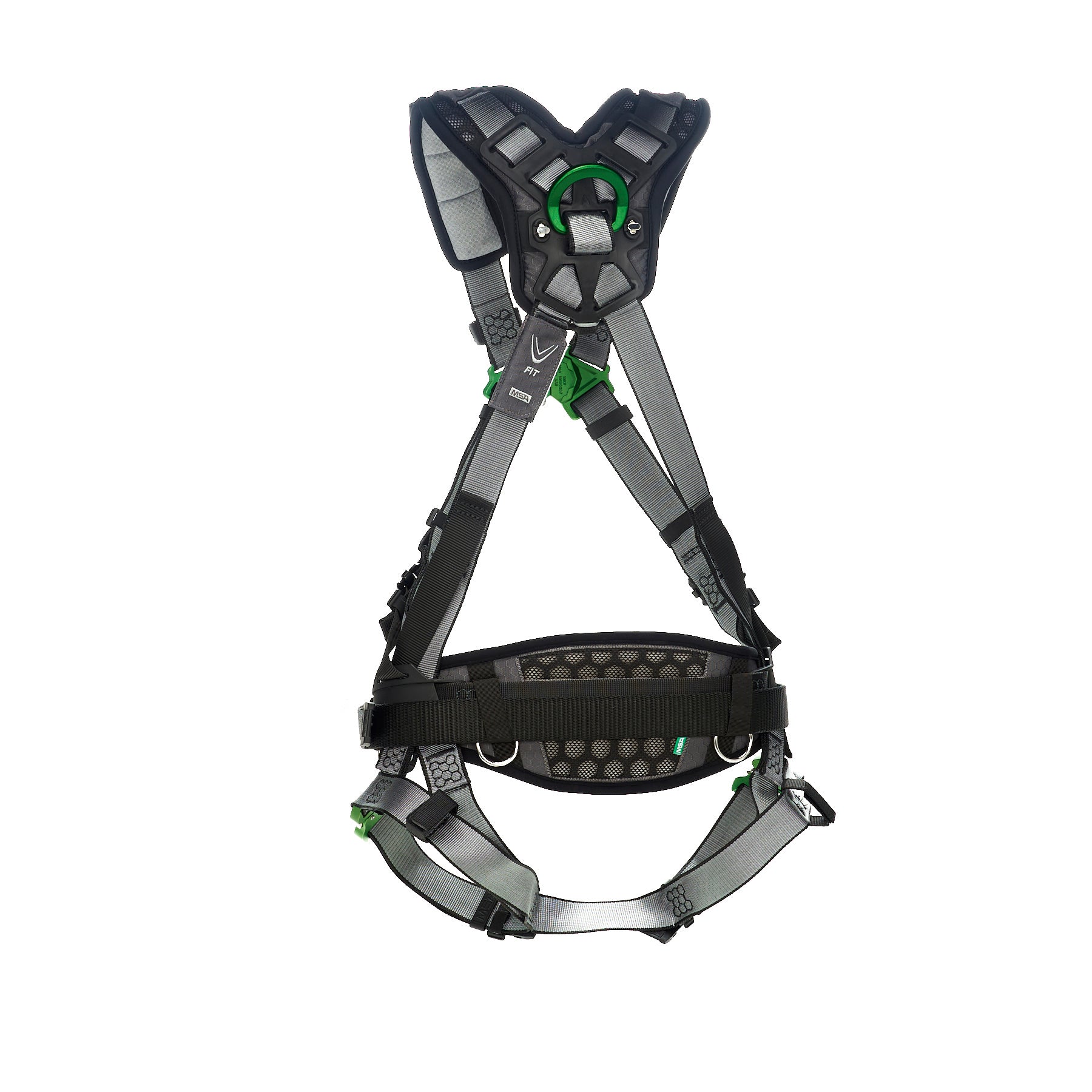 MSA V-FIT Construction Harness w/Back & Side D-Rings - Quick-Connect Leg Straps - Shoulder Padding - Extra Large - 10195135