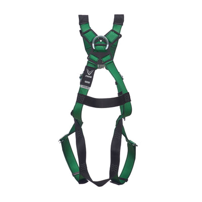 MSA V-FORM Harness w/Back & Front D-Rings - Qwik-Fit Leg Straps Quick Connect Chest Buckle - Standard - 10206078