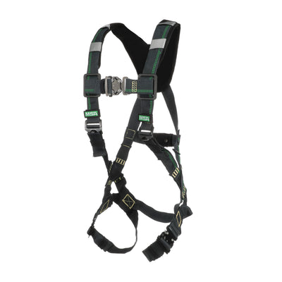 MSA EVOTECH Arc Flash Harness w/Back D-Ring - Quick-Connect leg straps - Shoulder Padding - X-Small (XSM) - 10150143