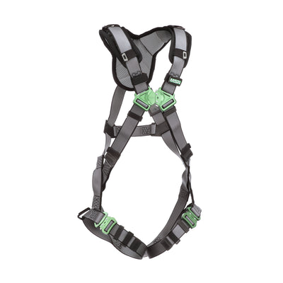 MSA V-FIT Harness w/Back D-Ring - Quick-Connect Leg Straps - Shoulder Padding - Extra Large - 10194671