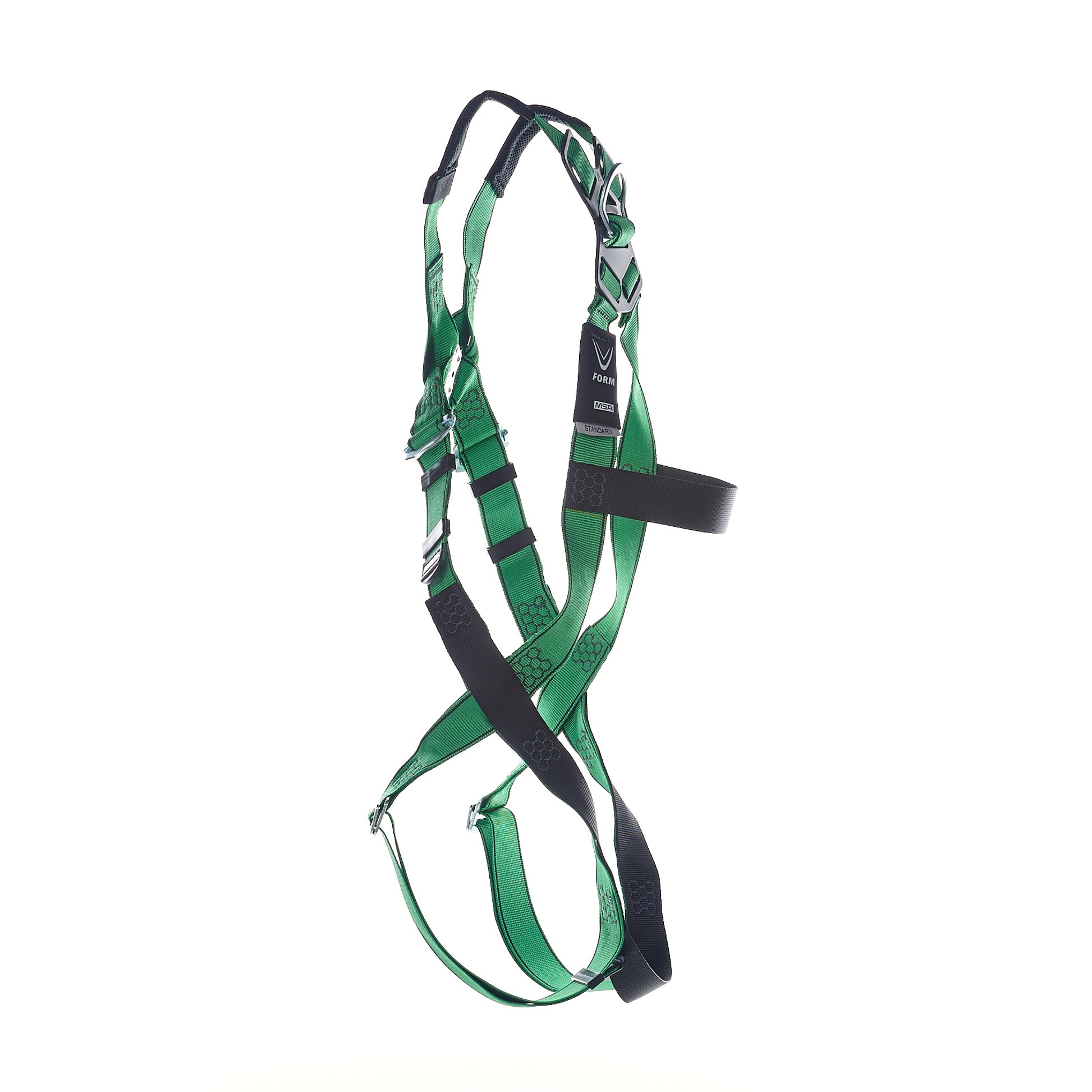 MSA V-FORM Harness w/Back D-Ring - Qwik-Fit Leg Straps Quick Connect Chest Buckle - Extra Small - 10207679